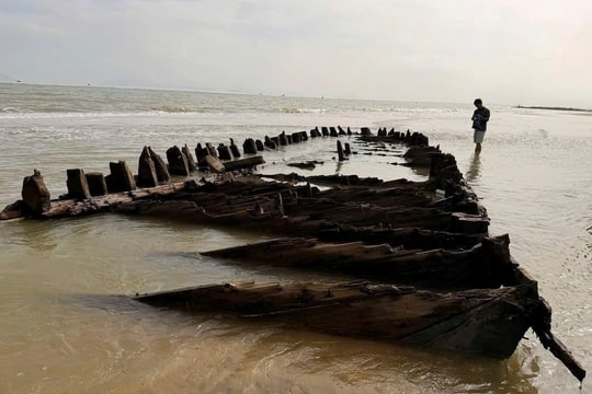 Đề xuất khai quật khẩn cấp tàu gỗ cổ ở bãi biển Hội An