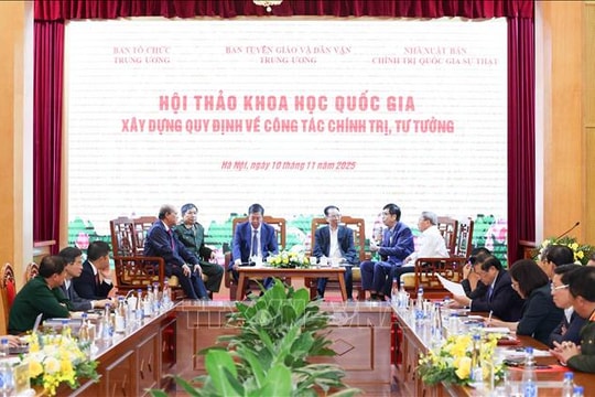 Hội thảo khoa học quốc gia góp ý xây dựng Quy định về công tác chính trị, tư tưởng của Đảng
