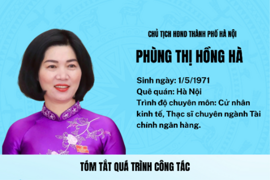 Chân dung tân Chủ tịch HĐND TP Hà Nội Phùng Thị Hồng Hà