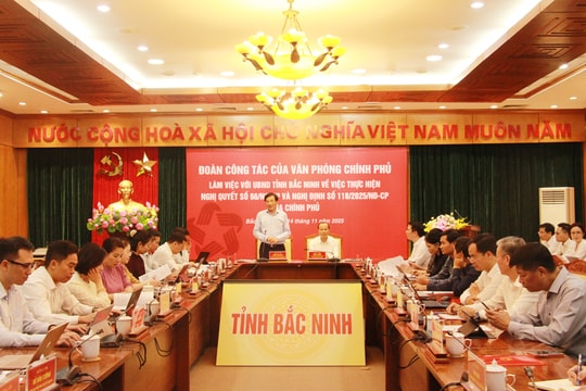 Đoàn công tác Văn phòng Chính phủ làm việc tại Bắc Ninh về cải cách thủ tục hành chính
