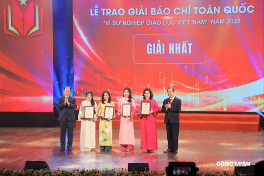 Vinh danh các tác giả đoạt Giải báo chí 'Vì sự nghiệp giáo dục Việt Nam' năm 2025