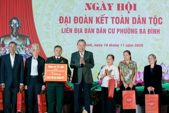 Hà Nội: Tổng Bí thư Tô Lâm dự Ngày hội Đại đoàn kết dân tộc phường Ba Đình