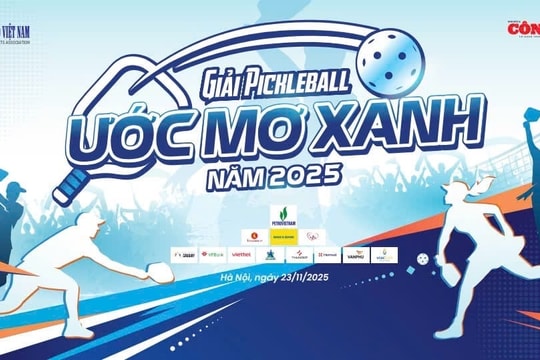 Giải 'Pickleball Ước mơ xanh 2025' quy tụ gần 200 VĐV, hứa hẹn hấp dẫn và giàu ý nghĩa