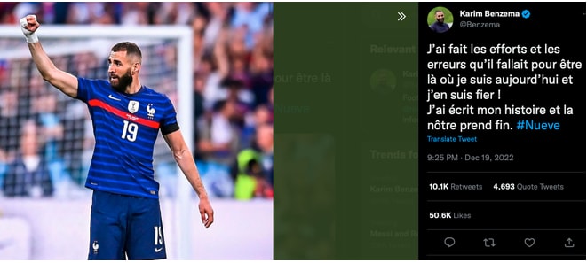 Karim Benzema tuyên bố chia tay đội tuyển Pháp