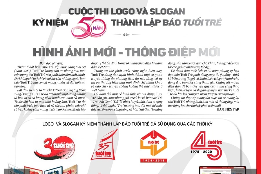 Báo Tuổi Trẻ phát động cuộc thi ý tưởng thiết kế biểu trưng và slogan