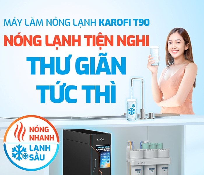 Dùng máy lọc nước để gầm bếp nhưng vẫn muốn có chức năng nóng lạnh thì làm thế nào?