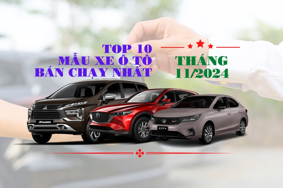 Top 10 ô tô bán chạy nhất tháng 11/2024: Xe lắp ráp trong nước giữ thế áp đảo