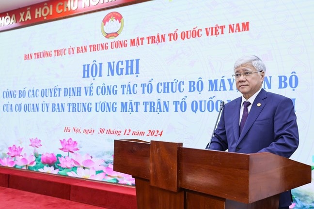 Cơ quan Ủy ban Trung ương Mặt trận Tổ quốc Việt Nam: Từ 16 đầu mối giảm còn 8 đầu mối