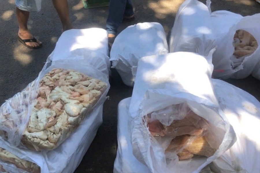 8,5 tấn nội tạng động vật bốc mùi hôi được vận chuyển từ Hà Nội vào TP HCM tiêu thụ