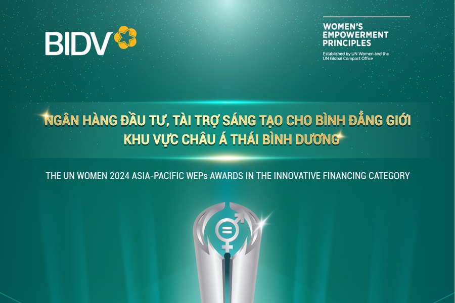 BIDV nhận giải “Đầu tư, tài trợ sáng tạo cho bình đẳng giới” khu vực châu Á - Thái Bình Dương