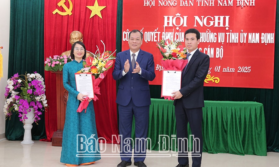 Điều động Bí thư Tỉnh Đoàn giữ chức vụ Chủ tịch Hội Nông dân tỉnh Nam Định