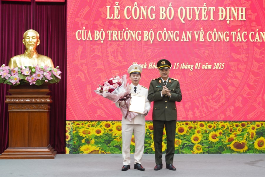 Thượng tá Trịnh Văn Giang giữ chức Phó Giám đốc Công an tỉnh Thanh Hóa