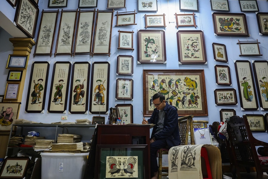 Tết sum vầy bên những bức tranh Đông Hồ: Gắn kết yêu thương