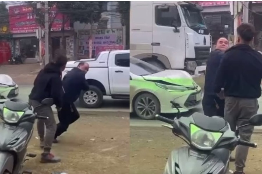 Bắt một cán bộ trung tâm phát triển quỹ đất đánh người sau va chạm giao thông