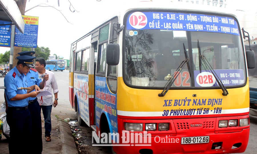 Điều chỉnh biểu đồ và hành trình chạy xe tuyến xe buýt Nam Định - Hà Nam