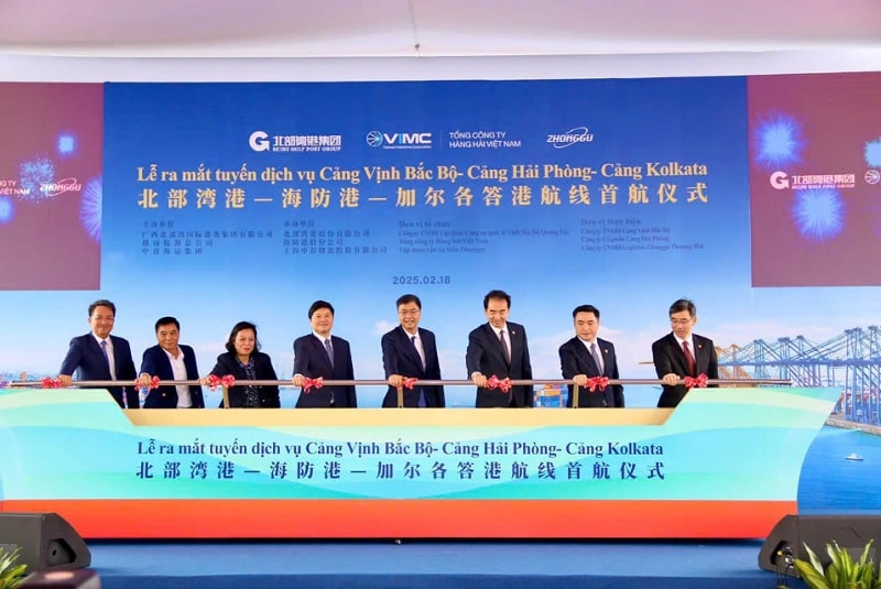 Khai trương tuyến dịch vụ Cảng Vịnh Bắc Bộ - Cảng Hải Phòng - Cảng Kolkat