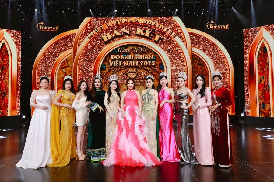24 “hoa hồng thép” khoe sắc tại đêm Bán kết Hoa hậu Doanh nhân Việt Nam 2025