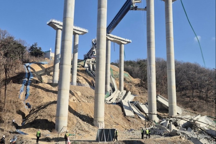 Hàn Quốc: Sập công trình xây dựng đường cao tốc, ít nhất 2 người thiệt mạng