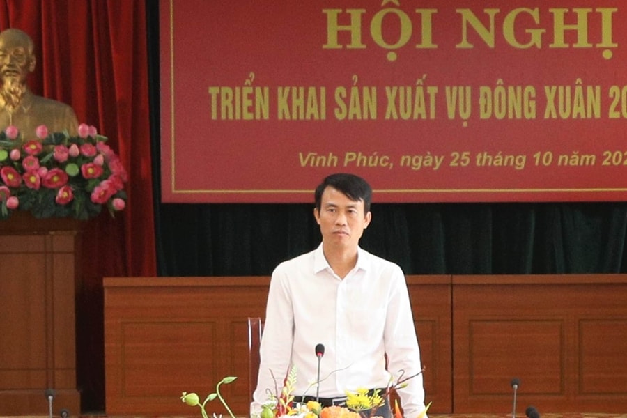 Ông Nguyễn Văn Quân được giao phụ trách Sở Nông nghiệp và Môi trường Vĩnh Phúc