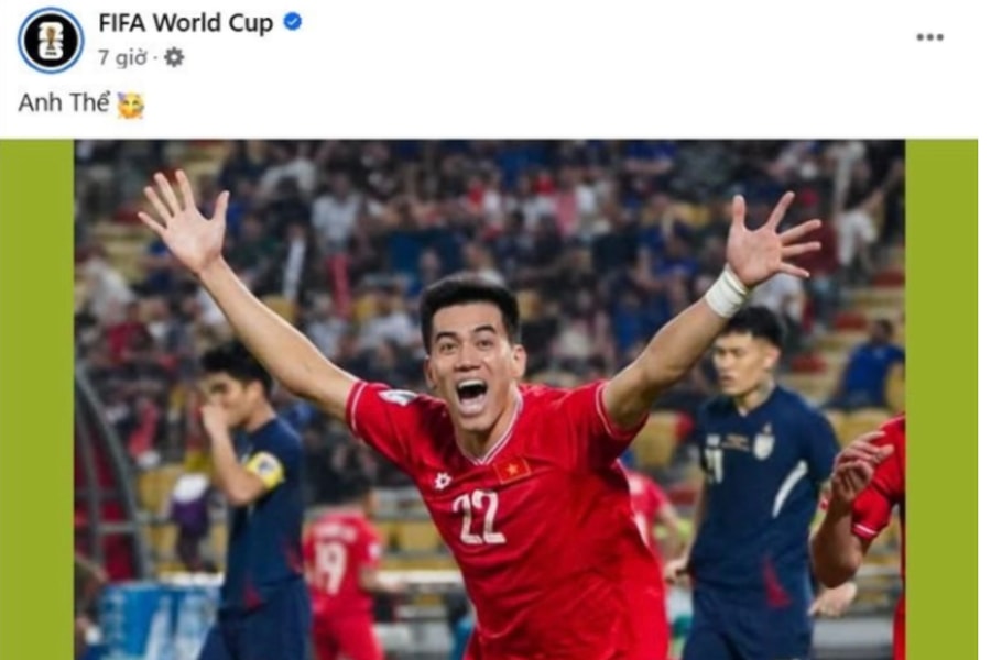 FIFA gửi lời chúc mừng ấn tượng tới tiền đạo Tiến Linh