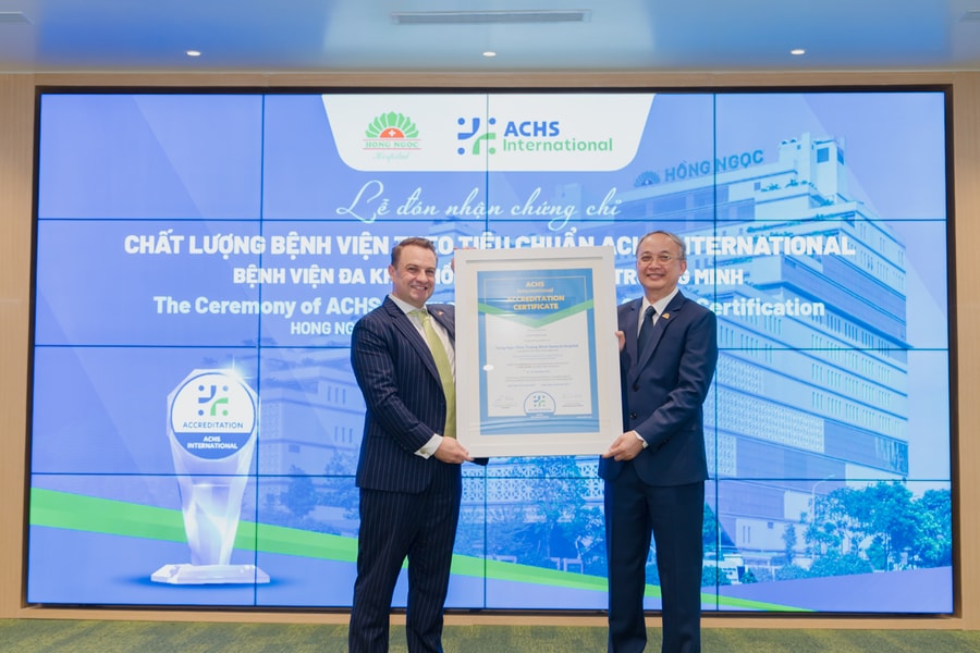 Bệnh viện đa khoa đầu tiên tại Việt Nam đạt chứng chỉ chất lượng theo tiêu chuẩn ACHS International với mức đánh giá tuyệt đối