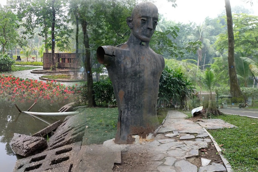 Nhiều hạng mục công trình trong công viên Bách Thảo xuống cấp nghiêm trọng