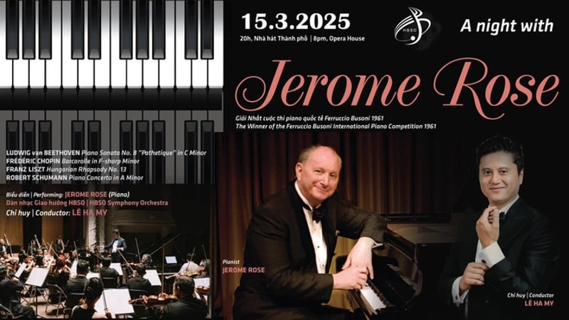 Đêm nhạc lãng mạn với bậc thầy piano Jerome Rose