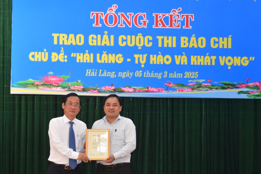 Báo Nhà báo và Công luận đạt giải A cuộc thị viết về “Hải Lăng - Tự hào và khát vọng”