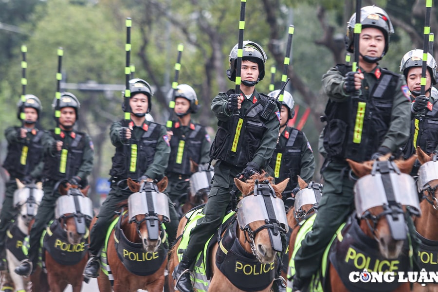 Mãn nhãn với màn trình diễn của kỵ binh, cảnh khuyển trên phố đi bộ hồ Gươm