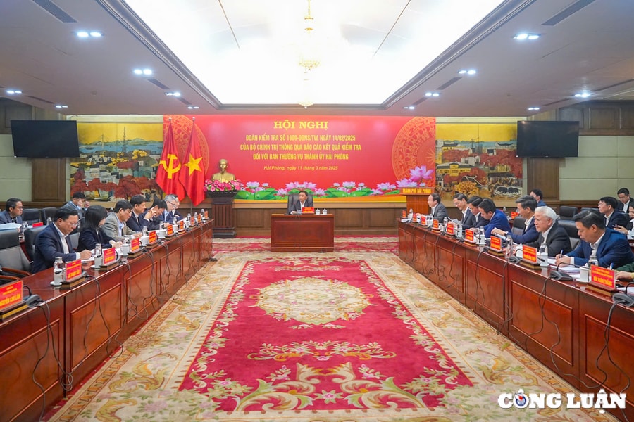 Thông qua Báo cáo kết quả kiểm tra của Bộ Chính trị đối với Ban Thường vụ Thành ủy Hải Phòng