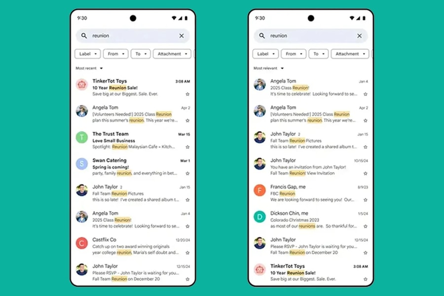 Google đang cải thiện khả năng tìm kiếm Gmail bằng AI