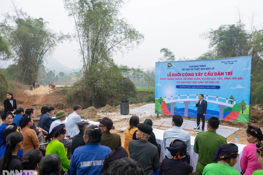 Báo Dân trí xây dựng cầu dân sinh gần 500 triệu đồng tại tỉnh Yên Bái