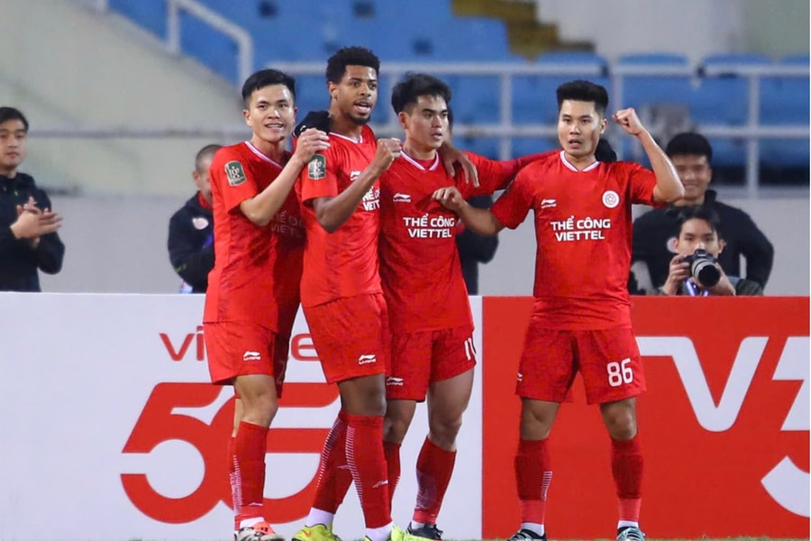 Đánh bại HAGL, Thể Công Viettel vào bán kết Cúp Quốc gia 2024/25