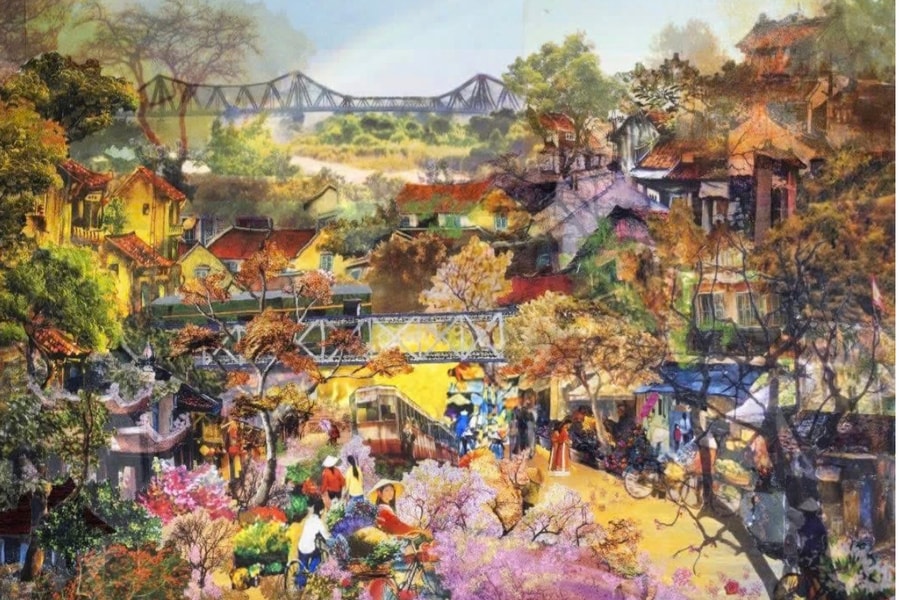 Nghệ thuật độc đáo qua 75 bức tranh vải của Họa sĩ Trần Thanh Thục