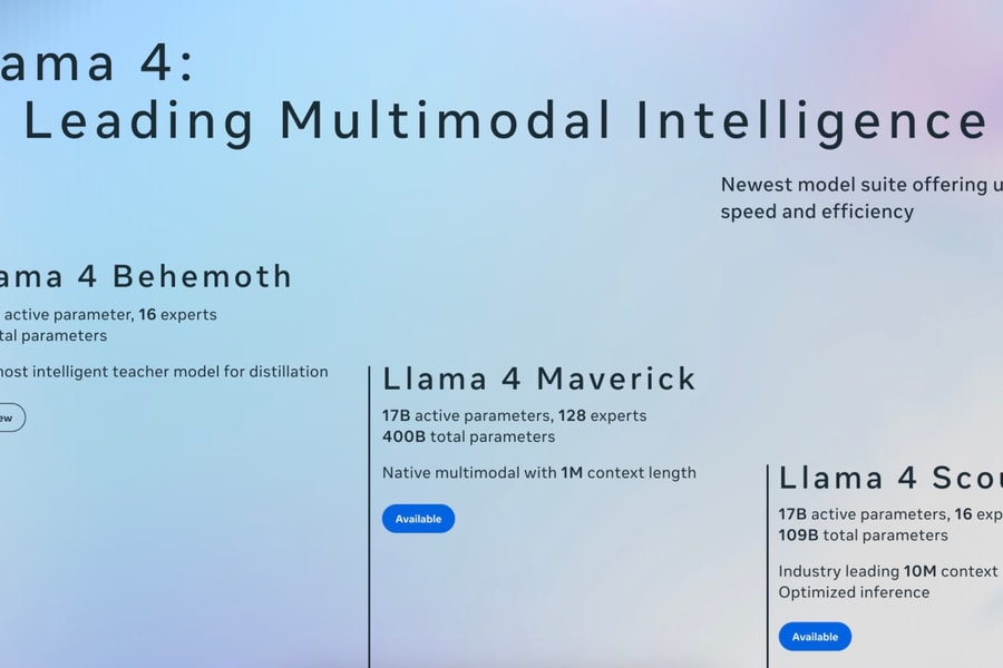 Meta công bố mô hình AI tiên tiến nhất mang tên Llama 4