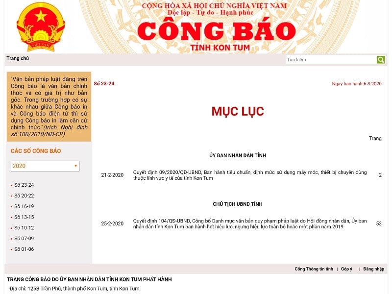 Văn bản quy phạm pháp luật phải được đăng tải toàn văn, kịp thời, chính xác trên công báo điện tử