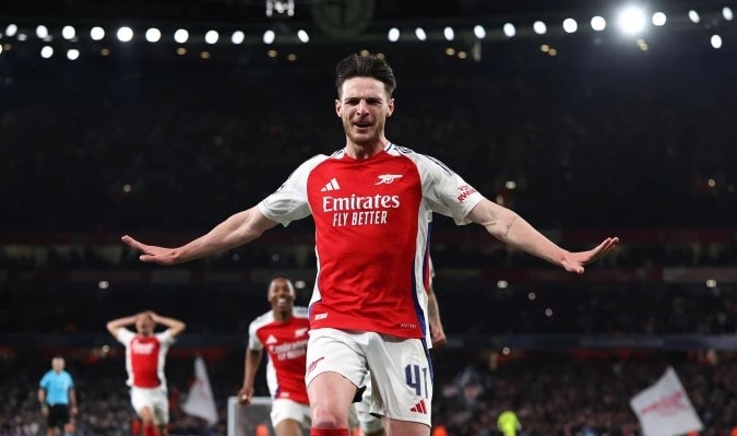 Declan Rice toả sáng, Arsenal đè bẹp Real Madrid ở Champion League