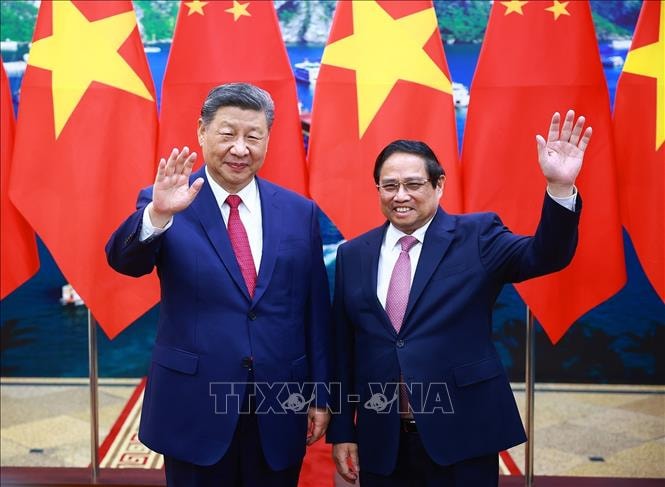 Thủ tướng Phạm Minh Chính hội kiến Tổng Bí thư, Chủ tịch nước Trung Quốc Tập Cận Bình