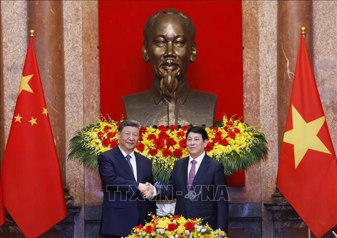 Chủ tịch nước Lương Cường hội đàm với Tổng Bí thư, Chủ tịch nước Trung Quốc Tập Cận Bình