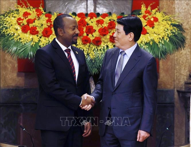 Chủ tịch nước Lương Cường tiếp Thủ tướng Ethiopia