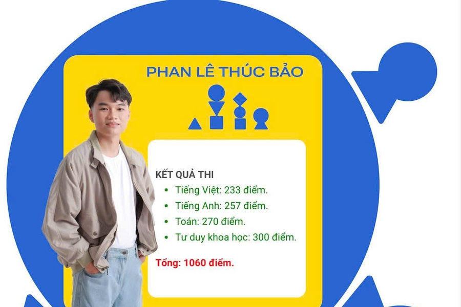 Chàng trai xứ Huế hai năm liên tiếp là thủ khoa kỳ thi đánh giá năng lực