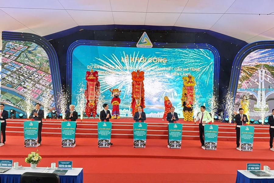 Hải Phòng khởi công Dự án đầu tư xây dựng và kinh doanh kết cấu hạ tầng khu công nghiệp Tiên Thanh