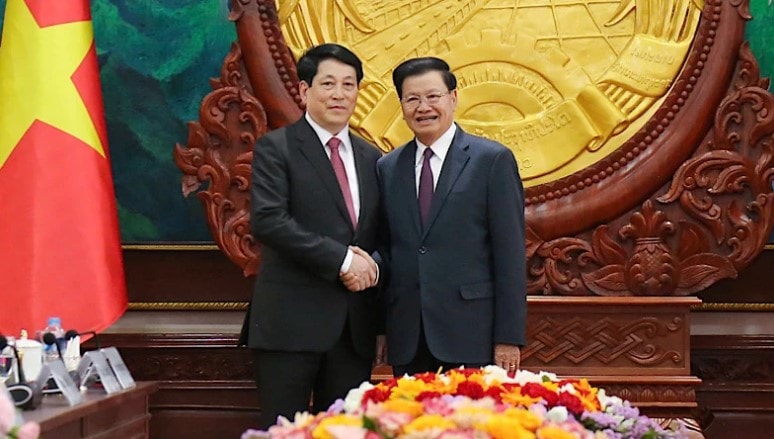 Chủ tịch nước Lương Cường: Việt Nam luôn sát cánh, hỗ trợ Lào phát triển bền vững