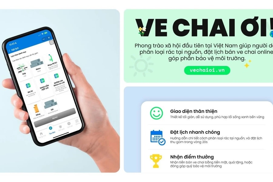 TP.HCM: Ra mắt ứng dụng phân loại và thu gom rác tái chế