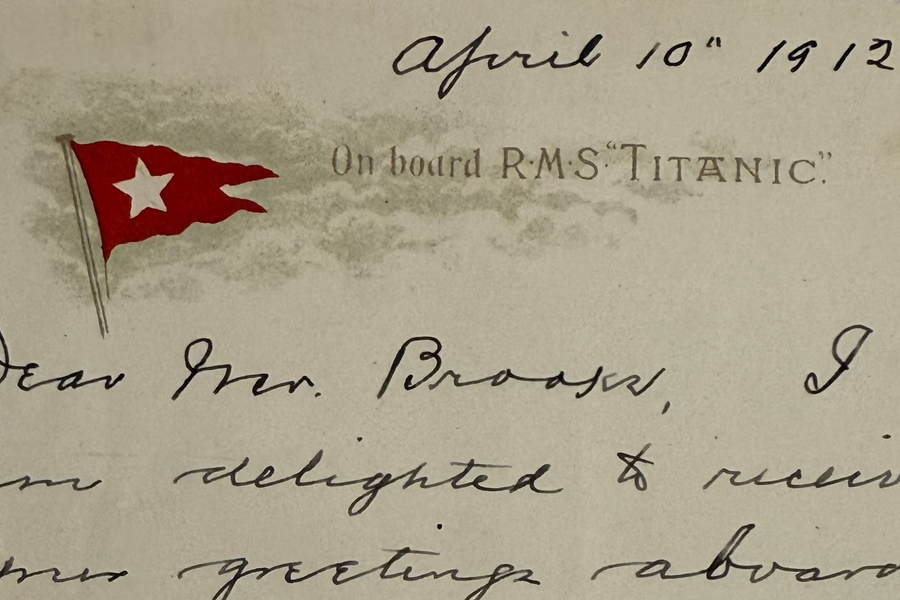 Lá thư của người sống sót vụ Titanic được đấu giá 300.000 bảng Anh