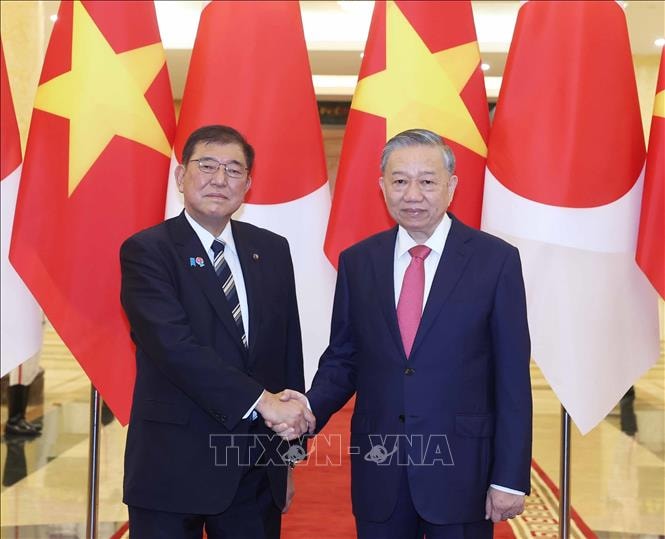 Tổng Bí thư Tô Lâm hội kiến Thủ tướng Nhật Bản Ishiba Shigeru, thống nhất nhiều định hướng hợp tác chiến lược