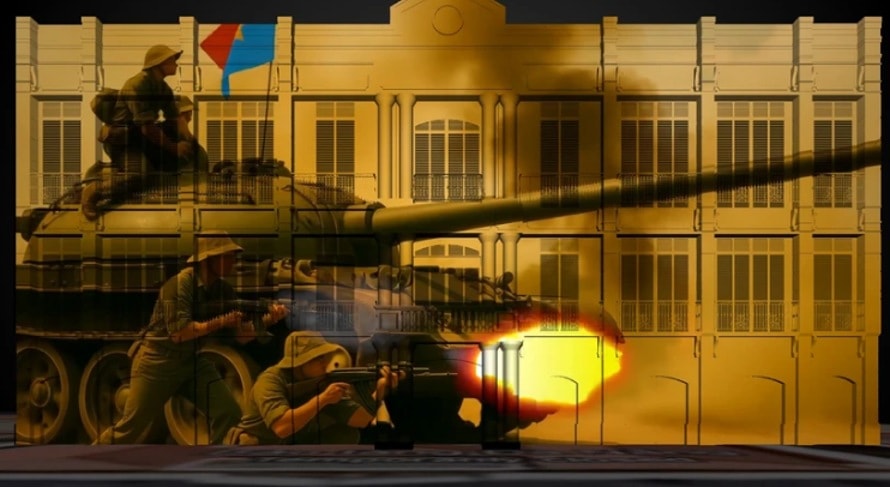 Phim 3D Mapping tại Bảo tàng Đà Nẵng thu hút hàng nghìn người xem