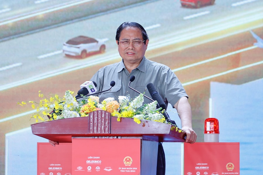 Thủ tướng Phạm Minh Chính: Phấn đấu vượt tiến độ dự án cao tốc qua Nam Định, Thái Bình ít nhất 6 tháng