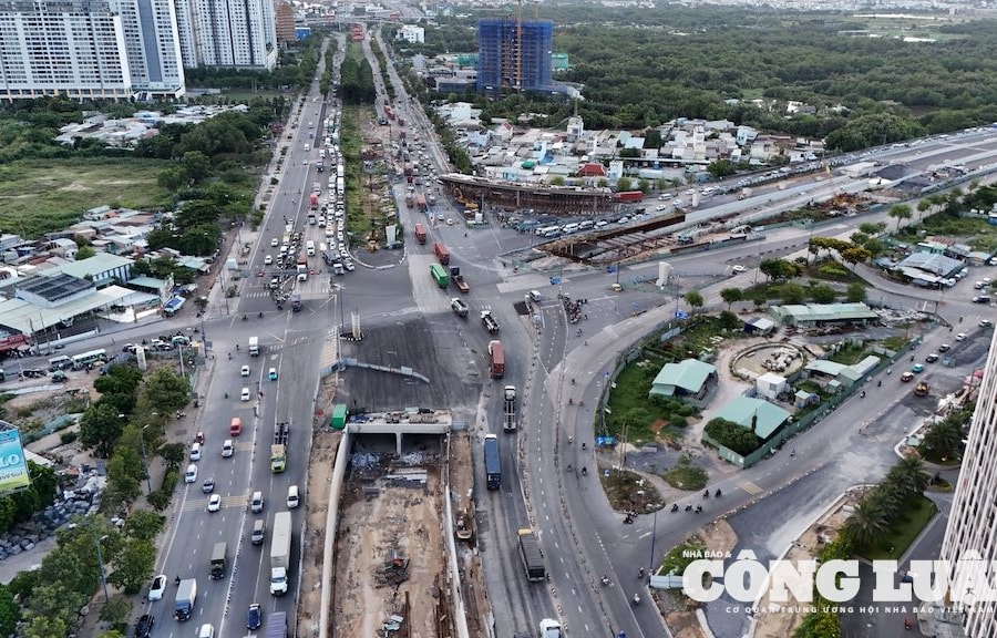 Ngắm hầm chui nút giao 3.400 tỷ đồng ở TP HCM sẽ thông xe vào tháng 6