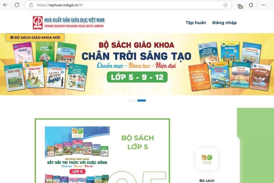 Nhà xuất bản Giáo dục Việt Nam thông báo về việc sử dụng sách giáo khoa điện tử miễn phí
